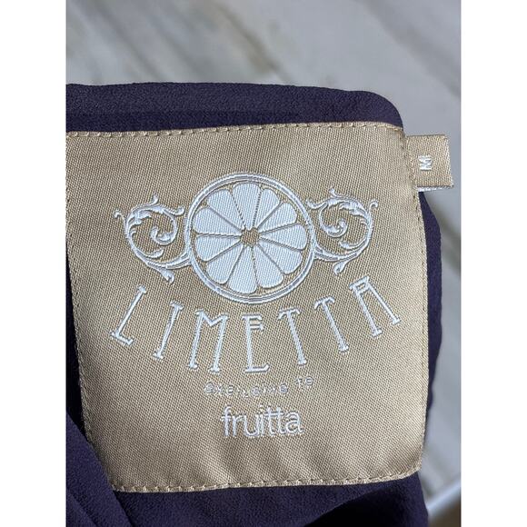 Limetta Women’s Medium Purple Sheer Long Sleeve Lightweight Scoop Neck Blouse - Picture 3 of 5